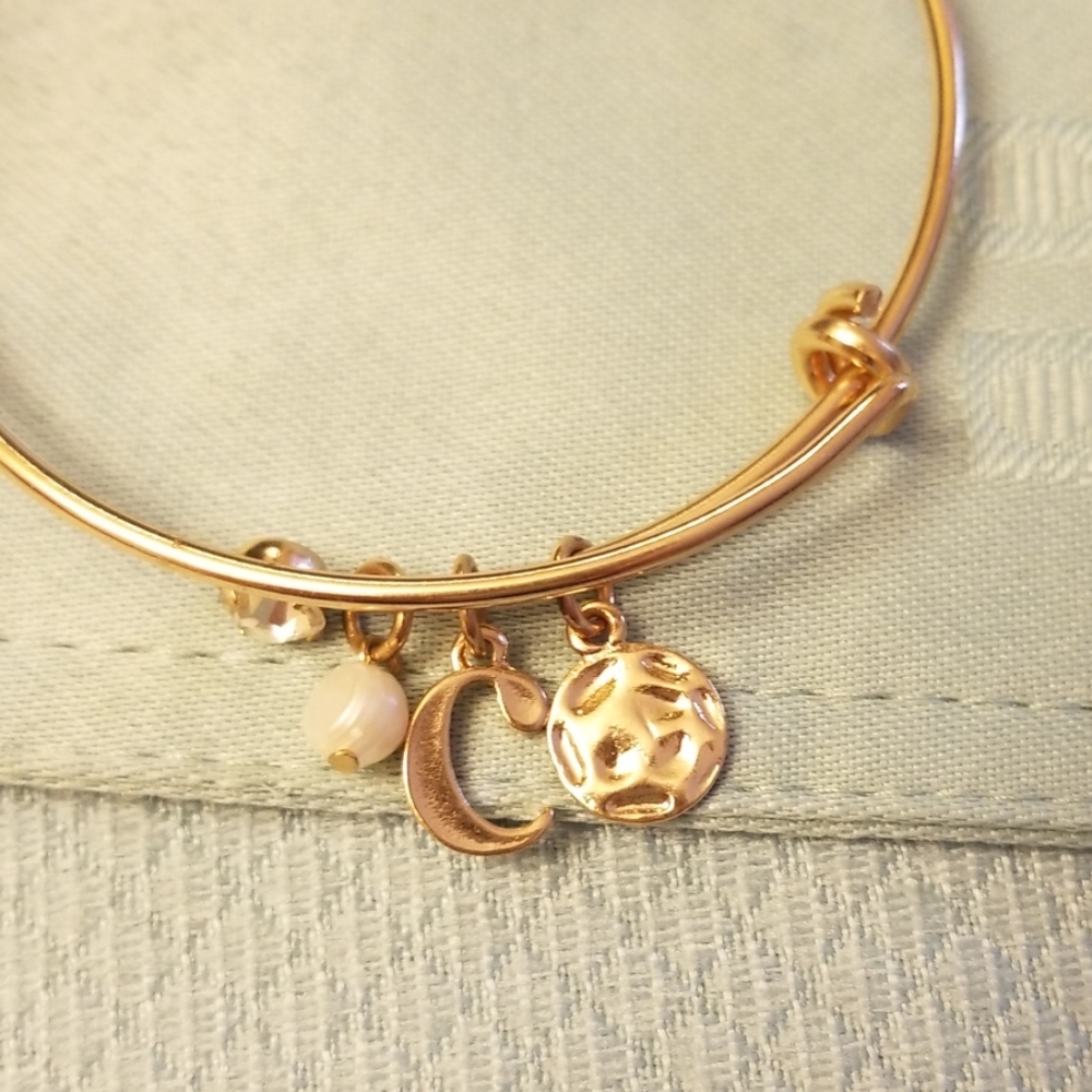 NWOT Modern Charm Bracelet w/Rinestone - Picture 3 of 3